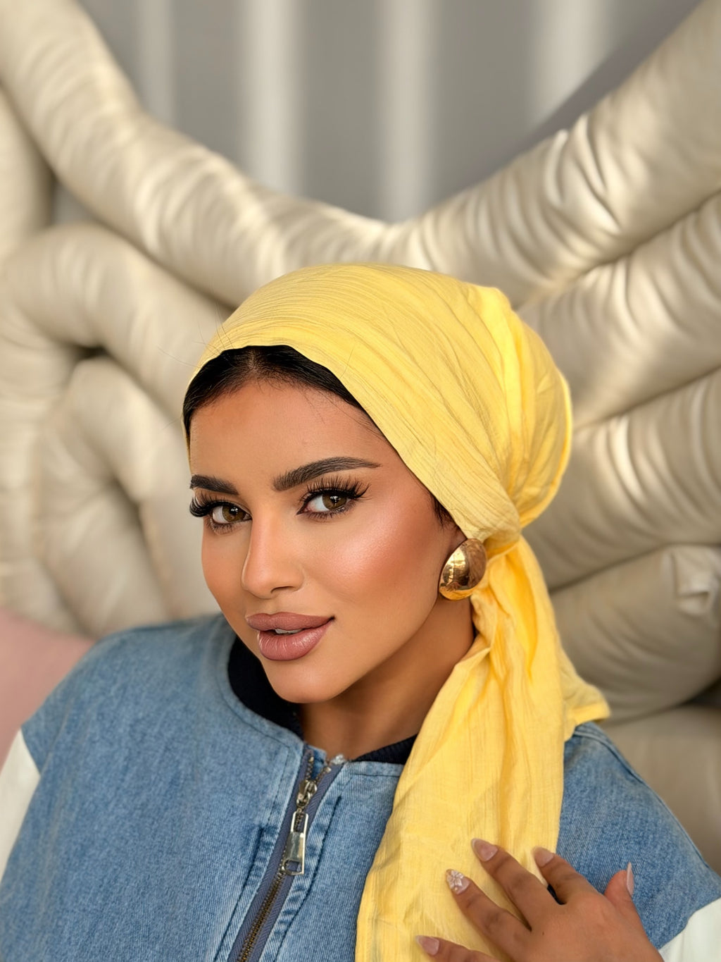 Linen Turban — Butter Yellow