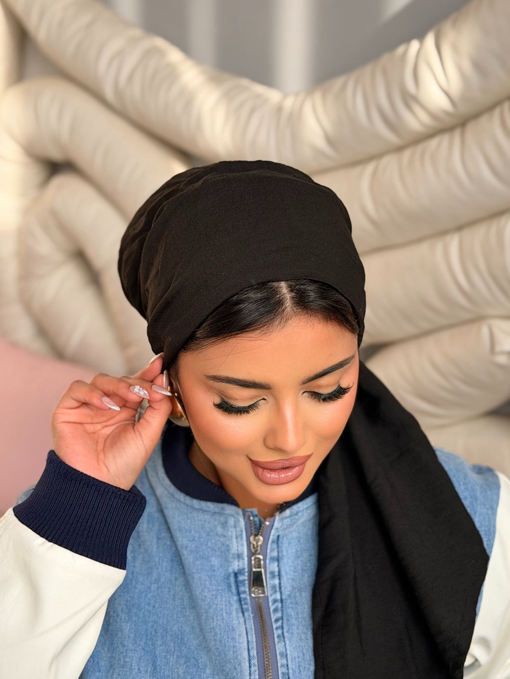 Linen Turban — Black
