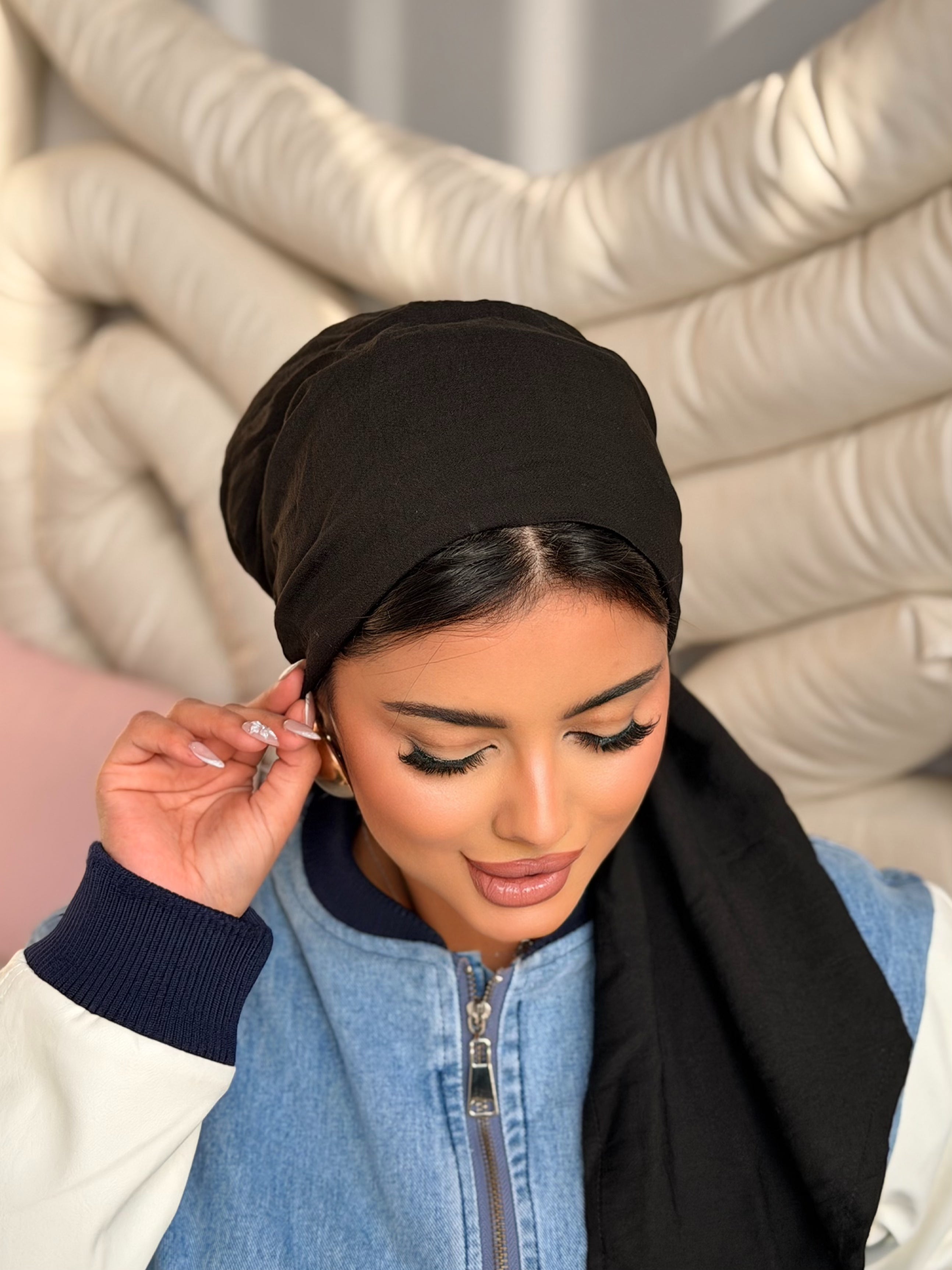 Linen Turban — Black