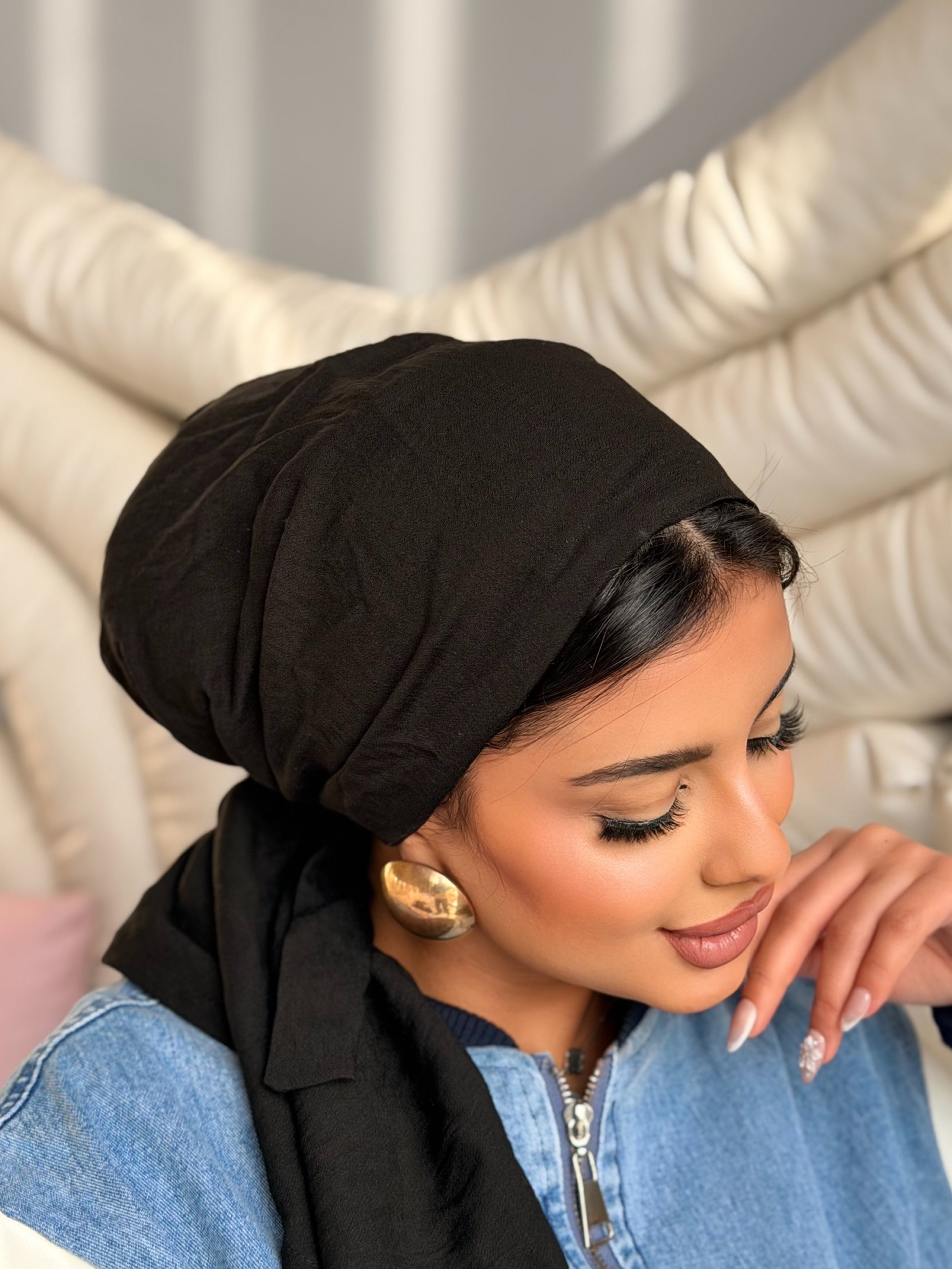 Linen Turban — Black