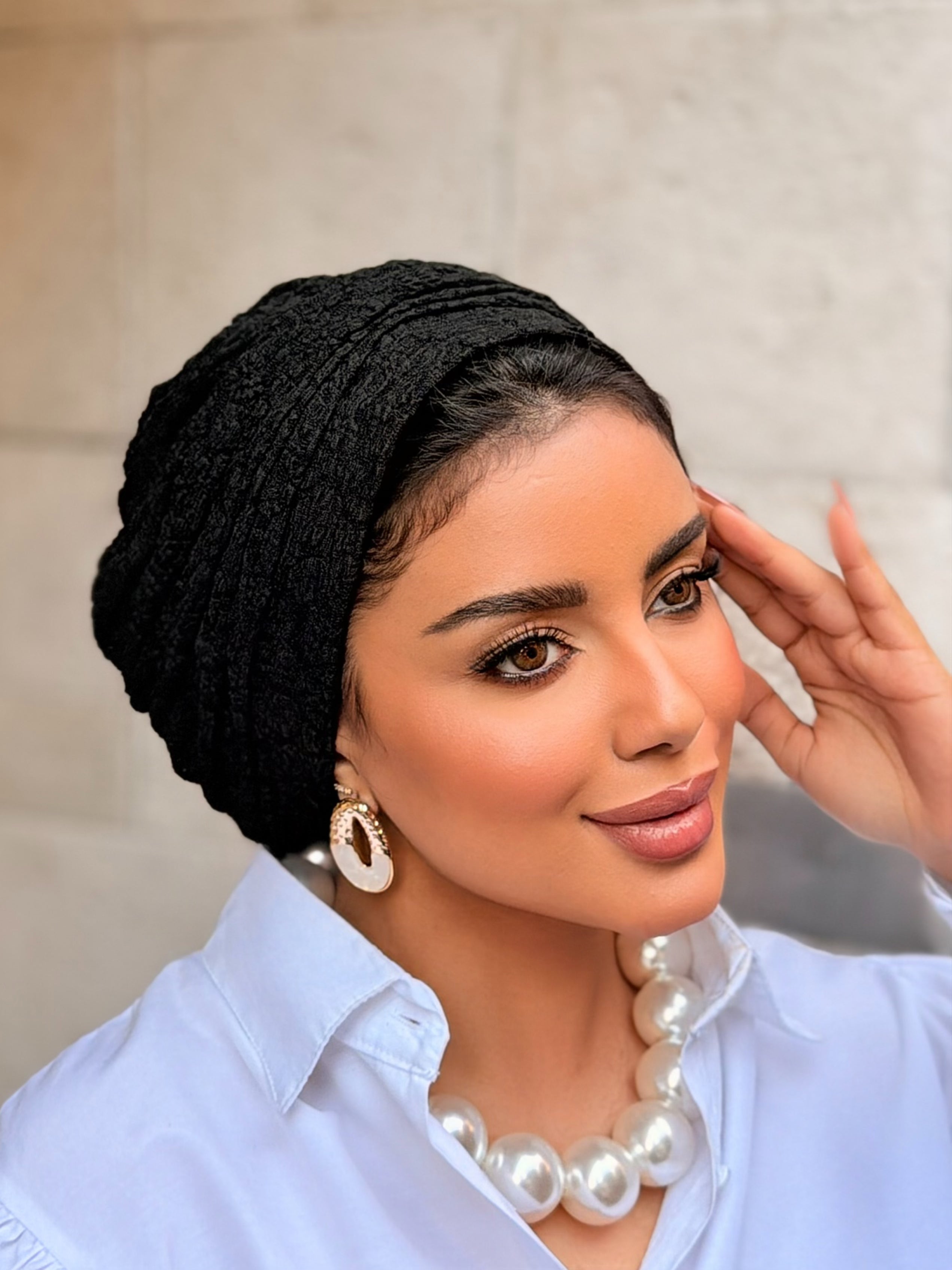 Textured Turban — Black