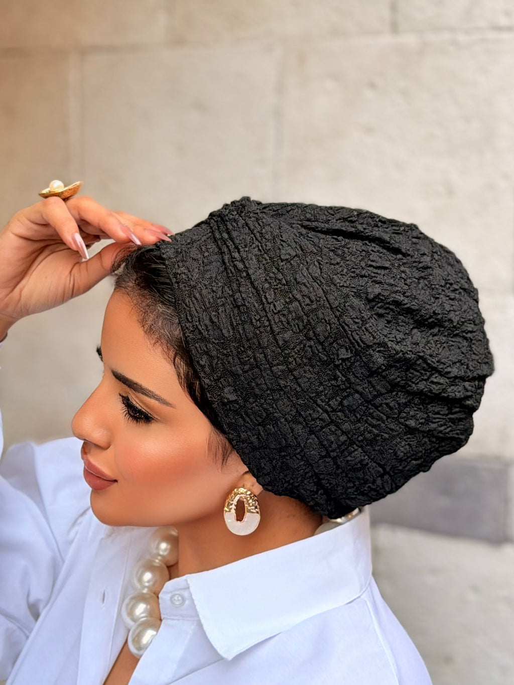 Textured Turban — Black