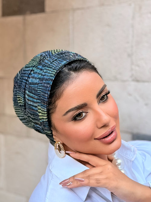 Double Layer Tal Turban — Blue