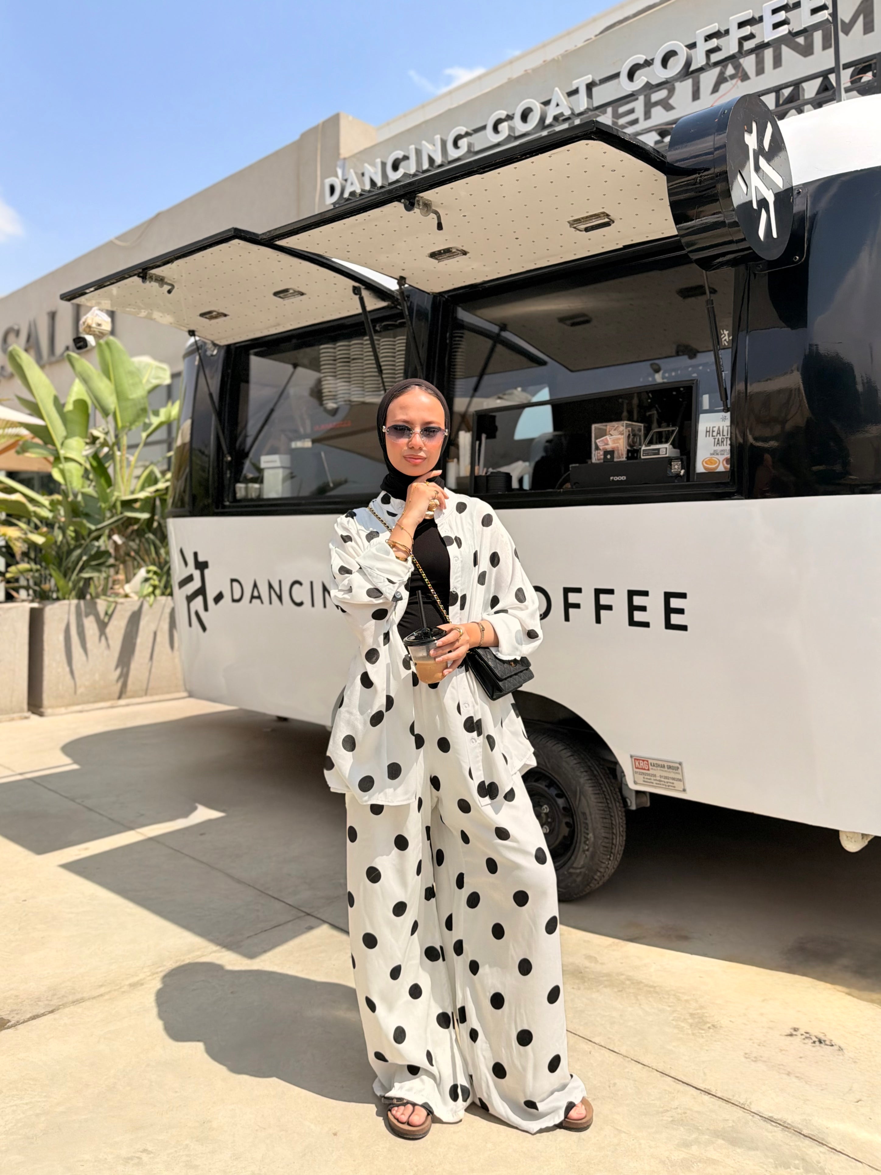 Polka Dot Matching Set – White & Black