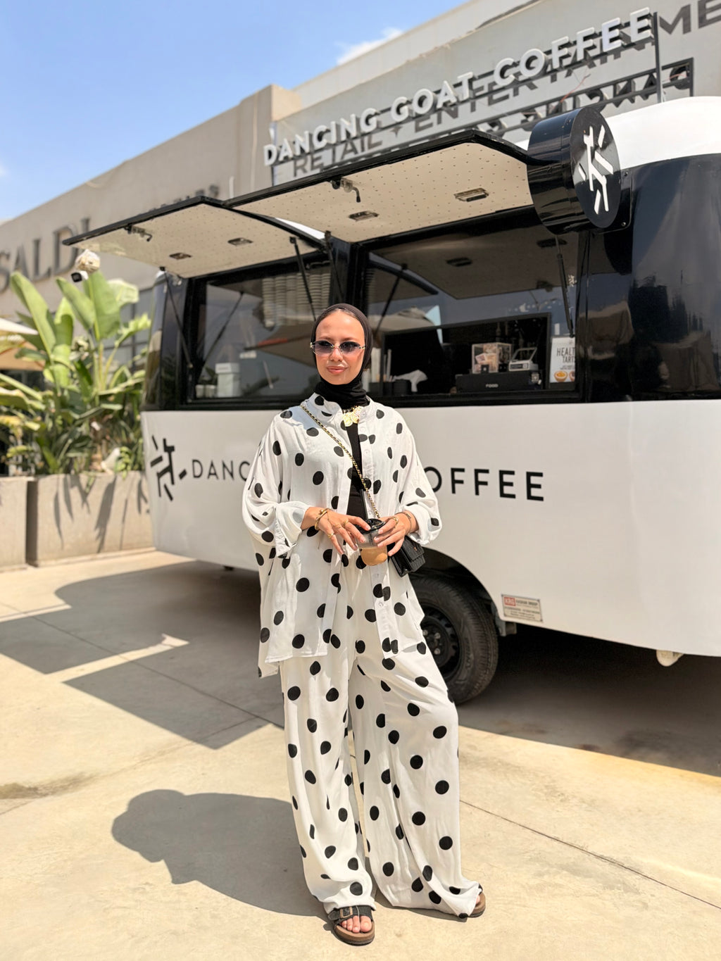 Polka Dot Matching Set – White & Black