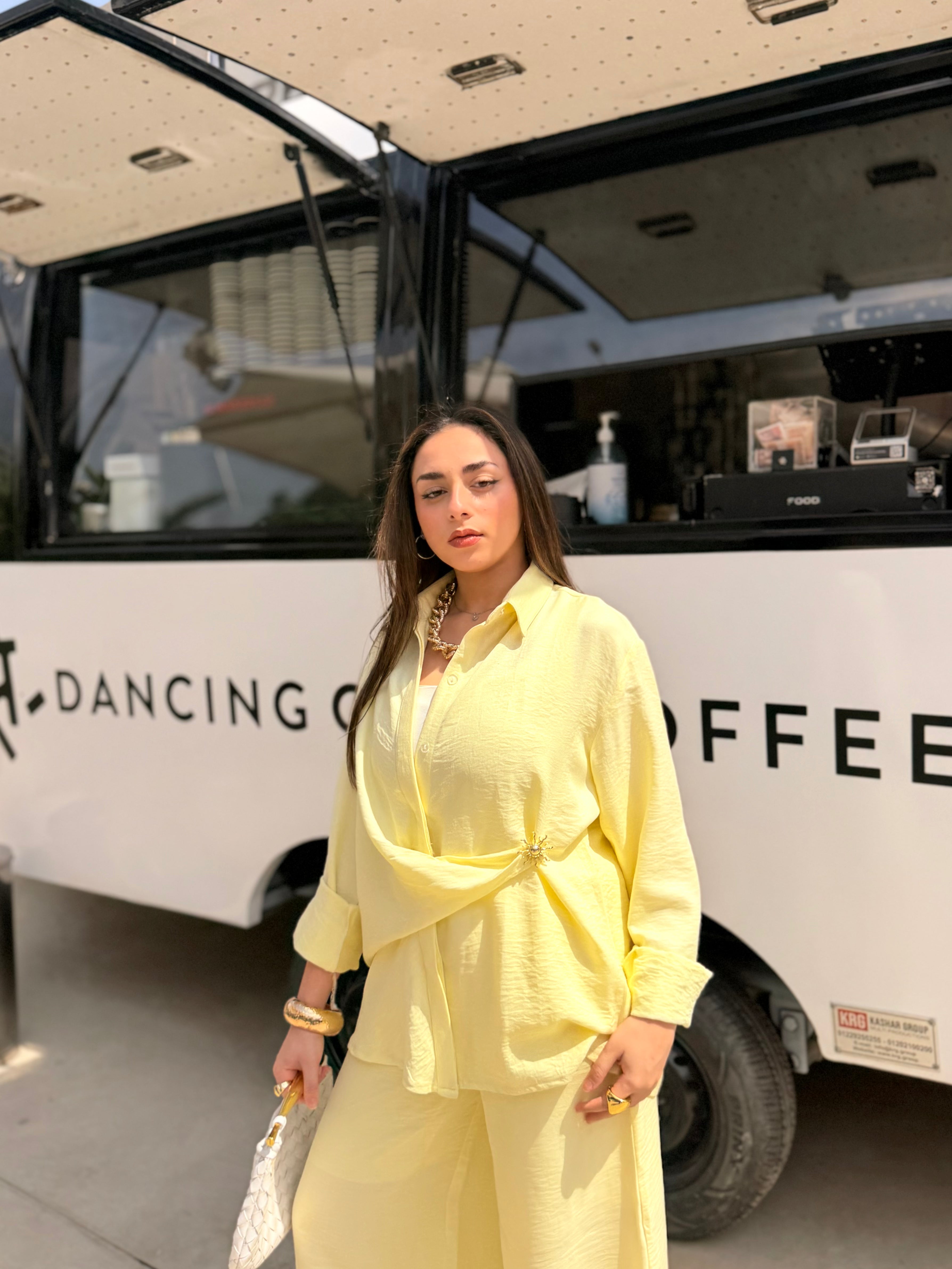 Linen Shirt & Pants Set – Butter Yellow