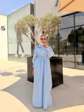 Poplin Shirt Dress – Baby Blue