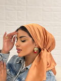 Satin Head Scarf – Peach
