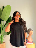 Starlight Sparkle Oversized T-Shirt- Black